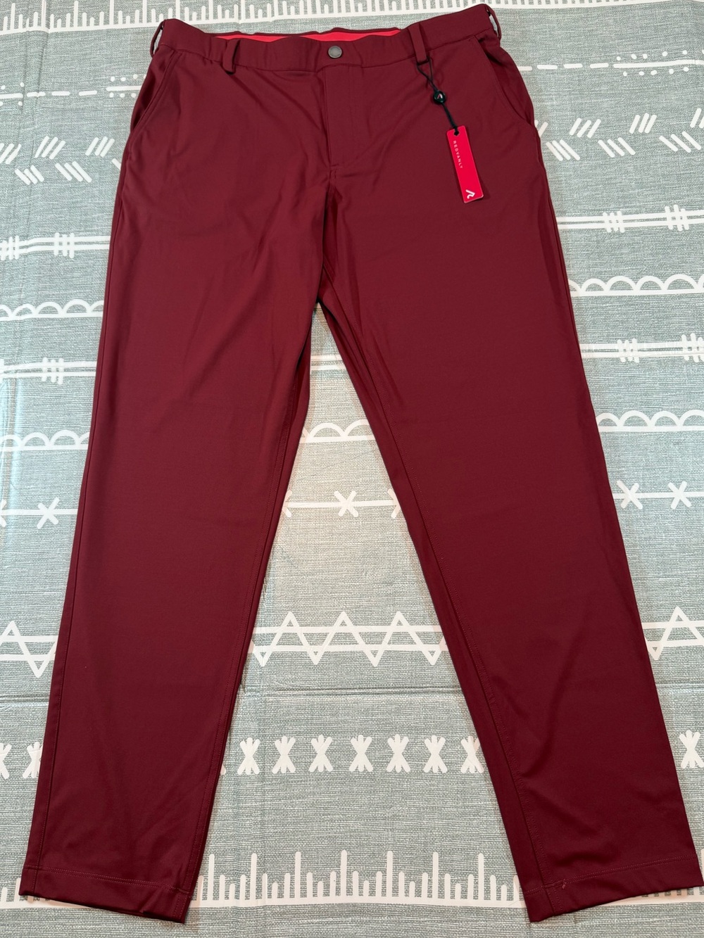 Redvanly Bradley Pull-On Pants in Maroon